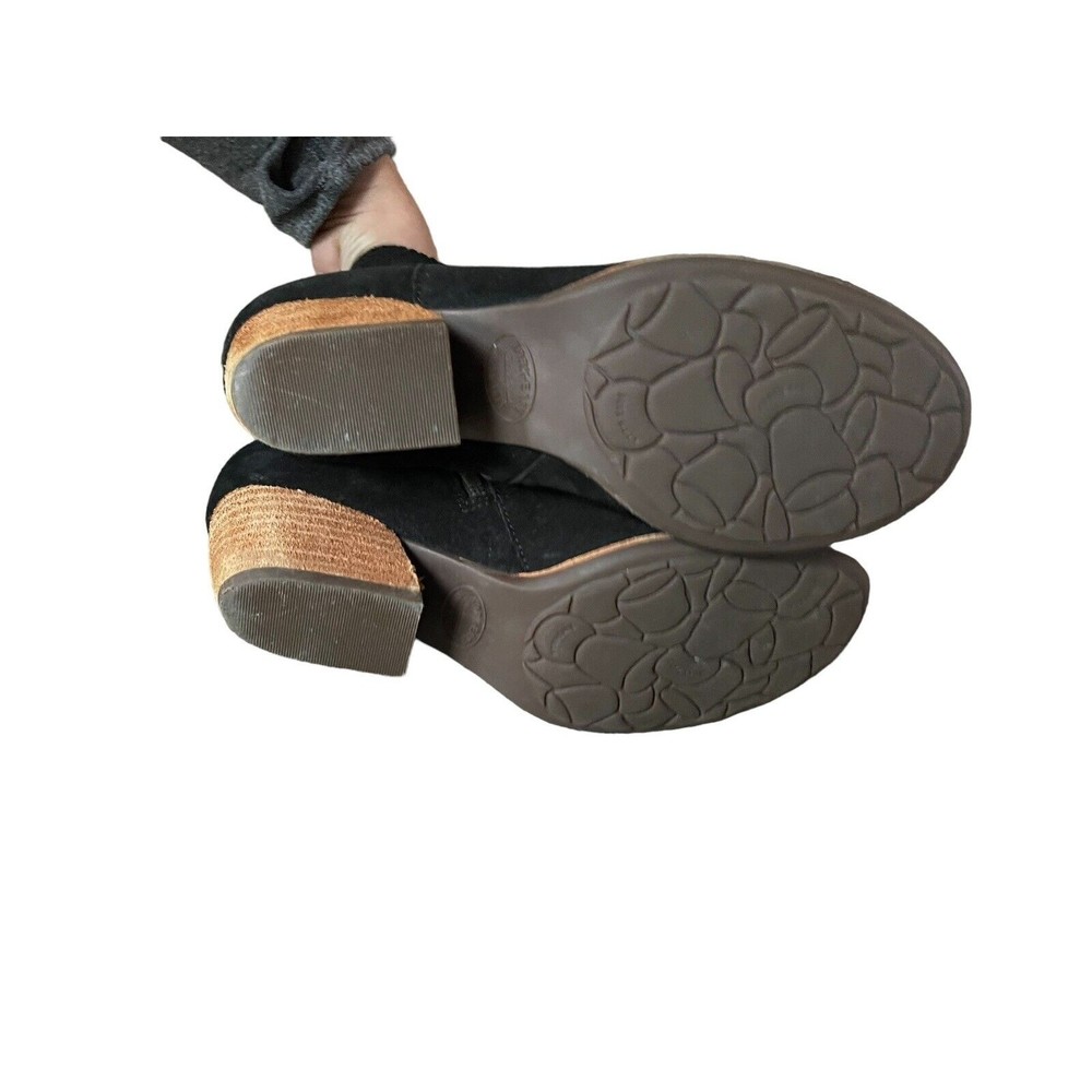 Kork-Ease Sherill Booties Ankle Boots Heels Suede Leather Zip Black Womens 9 - Picture 8 of 11